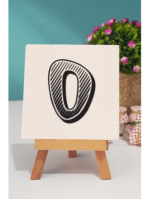 Hedizu Harf Tasarımlı O Harfli Dekoratif Taş Baskı
