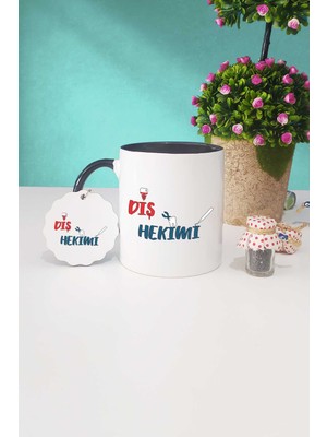 Hedizu Diş Hekimi Siyah Kupa Bardak Anahtarlık