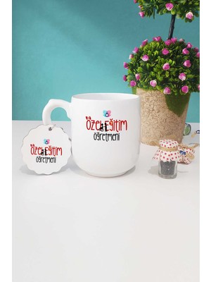 Hedizu Özel Eğitim Öğretmeni Hediye Oval Kupa Bardak Anahtarlık