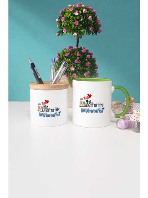 Hedizu En Tatlı Matematik Mühendisi Hediye Yeşil Kupa Bardak Kalemlik