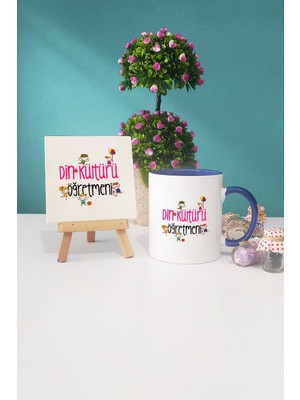 Hedizu Din Kültürü Öğretmeni Hediye Lacivert Kupa Bardak Dekoratif Taş