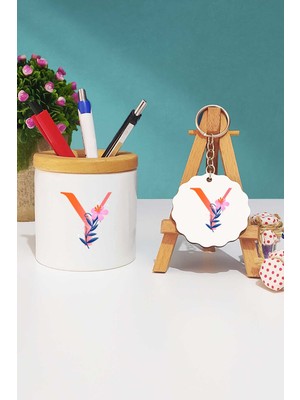 Hedizu Özel Tasarım Y Harfli Kalemlik ve Anahtarlık