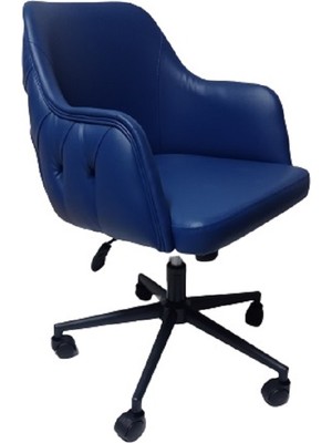 Kamusal Market Bilgisayar ve Çalışma Koltuğu Suni Deri Metal Konik Yıldız Ayaklı