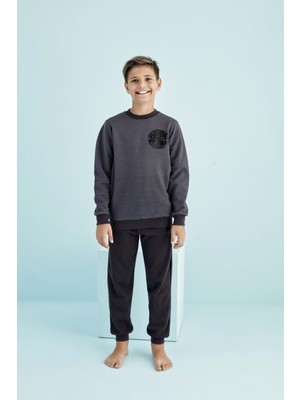 HMD Underwear Hmd 7204 Siyah Erkek Çocuk Garson Boy Eşofman Takım