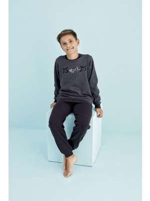 HMD Underwear Hmd 7198 Siyah Erkek Çocuk Garson Boy Eşofman Takım