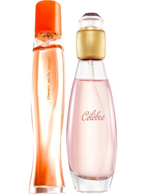 Avon Kadın Parfüm Seti 100 ml EDT Celebre ve Summer White Sunset Şık Hediyelik