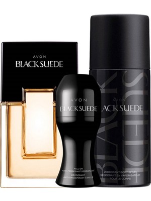 Avon Black Suede Erkek Parfüm Seti 100 ml Meyveli Koku ile Şık Hediye Seçeneği