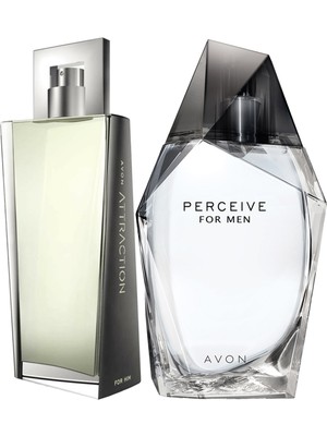 Avon Perceive 100 Edt ml ve Attraction Edt 100 ml Erkek Parfüm Paketi