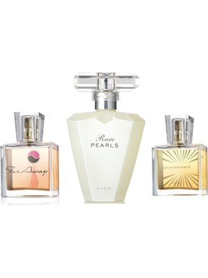 Avon Rare Pearls 50 ml Edp ve Far Away 30 ml ve Incandessence 30 ml Kadın Parfüm Seti