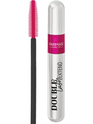 Farmasi Double Lash Extend Hacim Verici Çift Etkili Maskara Büyük Boy Siyah Renk
