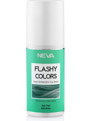 Neva Flashy Colors Geçici Renk Saç Spreyi - Açık Yeşil 75 Ml