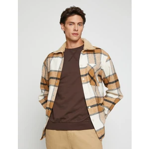 Ekoseli Oduncu Gömleği Yaka Detaylı Çıtçıtlı