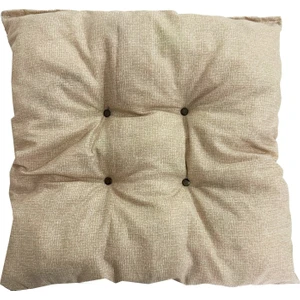 Vip Home Concept Dekoratif Pofidik Puf Sandalye Minderi  Kare 35X35X7 Cm-Krem(1 Adet)