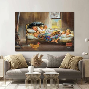 SML Tablo Ressam Dianne Dengel Home Sweet Home Mutlu Aile Mutluluğun Resmi Kanvas Tablo
