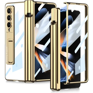 Kny Samsung Galaxy Z Fold 4 Kılıf Kalem Koymalı Standlı Renkli Kipta Kapak