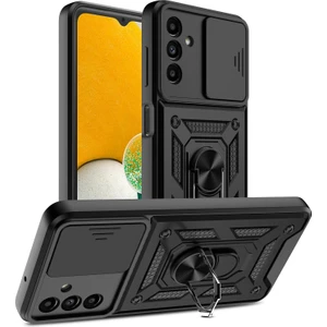 Kny Samsung Galaxy A04S Kılıf Ultra Korumalı Yüzüklü Manyetik Sürgülü Vega Kapak