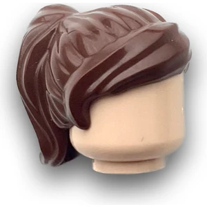 Orijinal Parçalar - Minifigür Için Kadın Kahverengi At Kuyruğu Saç