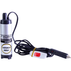 Düzey Pompa Düzey 24 Volt Çakmaklık Girişli Mini(Küçük) Mazot Aktarma(Sıvı Transfer) Dalgıç Pompası(Su,yağ,süt)