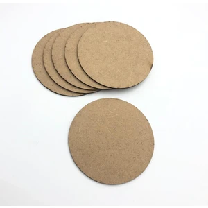 Erdal Ticaret Mdf Bardak Altlığı Ham ( 1 Paket 6 Ad ) Çap 12 cm