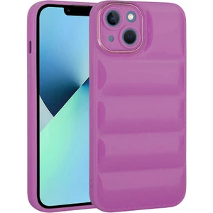 Kny Apple Iphone 14 Kılıf Kamera Korumalı Parlak Şişme Galya Silikon