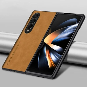 For Samsung Galaxy Z Fold4 Klasik Cilt Hissi Cep Telefonu Kılıfları Kılıfı (Yurt Dışından)