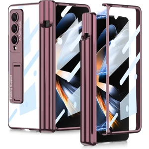 Kny Samsung Galaxy Z Fold 4 Kılıf Kalem Koymalı Standlı Renkli Kipta Kapak