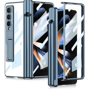 Kny Samsung Galaxy Z Fold 4 Kılıf Kalem Koymalı Standlı Renkli Kipta Kapak