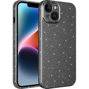 Apple Iphone 14 Plus Kılıf Kamera Korumalı Simli Lüx Koton Silikon