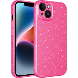Apple Iphone 14 Plus Kılıf Kamera Korumalı Simli Lüx Koton Silikon