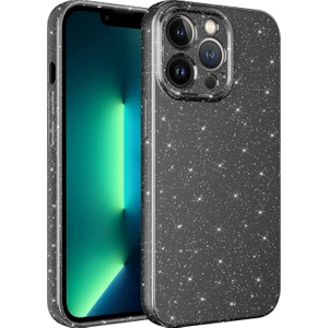 Apple Iphone 12 Pro Max Kılıf Kamera Korumalı Simli Lüx Koton Silikon