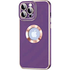 Apple Iphone 14 Pro Kılıf Kamera Korumalı Logo Açık Renkli Kongo Silikon