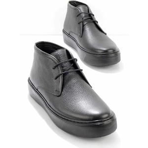 Siyah Leather Erkek Bot & Bootie E02107050003