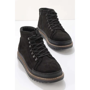 Siyah Nubuk Leather Erkek Bot & Bootie E02811130301