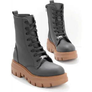 Mat Siyah Taba  Kadın Bot & Bootie K02538014409