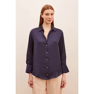 Never More Basic Saten Gömlek