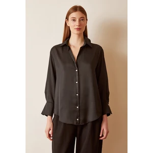 Never More Basic Saten Gömlek