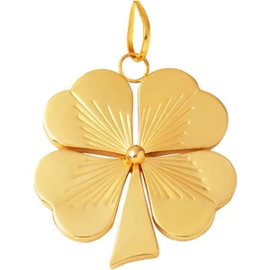 22 Ayar Altın 3 Cm. Yonca Kolye Ucu