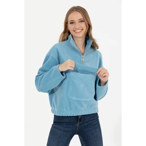 U.S. Polo Assn. Kadın Mavi Sweatshirt 50254449-VR036