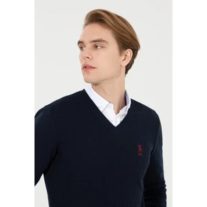 U.S. Polo Assn. Erkek Lacivert Triko Kazak 50258314-VR033