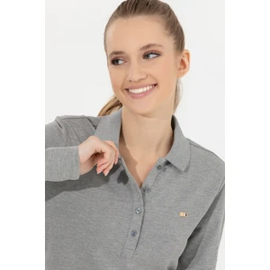U.S. Polo Assn. Kadın Gri Melanj Sweatshirt 50261237-VR086