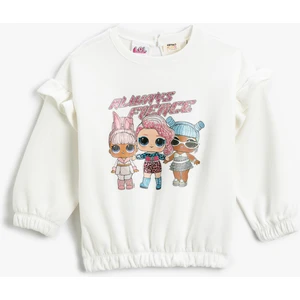 Lol Surprise Baskılı Sweatshirt Lisanslı Fırfır Detaylı