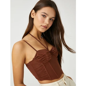 Kalp Yaka Büstiyer İnce Askılı