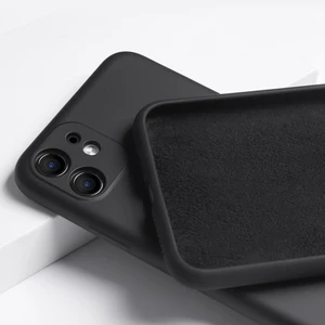 Iphone 11 Uyumlu Kılıf Içi Kadife Yumuşak Silikonlu Kamera Lens Korumalı Siyah