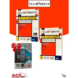 Acil Yayınları Permütasyon-Kombinasyon-Binom-Olasılık-Fonksiyonlar Çıkmış Sorular Hediyeli 3 Kaynak