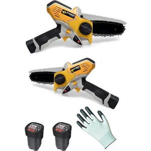 Swordear Brushless Series 72V 10 Ah Li-On Akülü Dal Kesme Testere Bıçkı Makinası Çift Akülü 2 Adet 10 cm Zincir ve 2 Adet 10 cm Pala Hediyeli