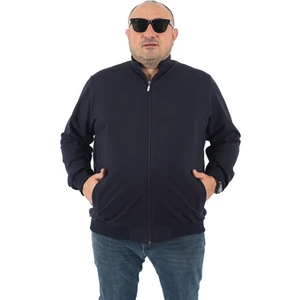 Büyük Beden Basic Mevsimlik Fermuarlı Sweatshirt 22750