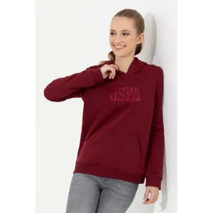 U.S. Polo Assn. Kadın Vişne Sweatshirt 50256249-VR223