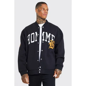 Unisex Oversize Black Homme Bomber Kolej Ceket
