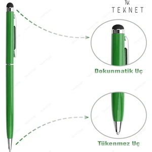 Dokunmatik Kalem Tüm Cihazlara Uyumlu Tablet Telefon Için Çizim & Yazı Kalemi 2 In 1 Tükenmez Uçlu