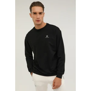 M-SN75 Basıc C Neck Sweat Siyah Erkek Sweatshirt